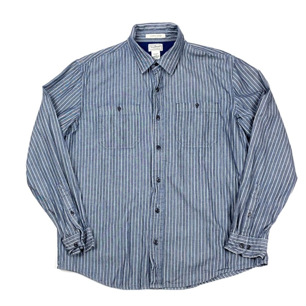 LL Bean Herringbone Slightly Fitted L/S Shirt